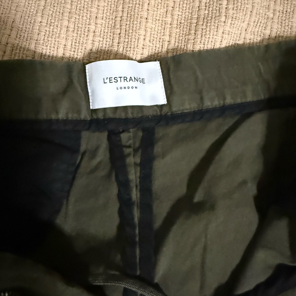 L’Estrange London Men's Olive Green Pants - Picture 3 of 7
